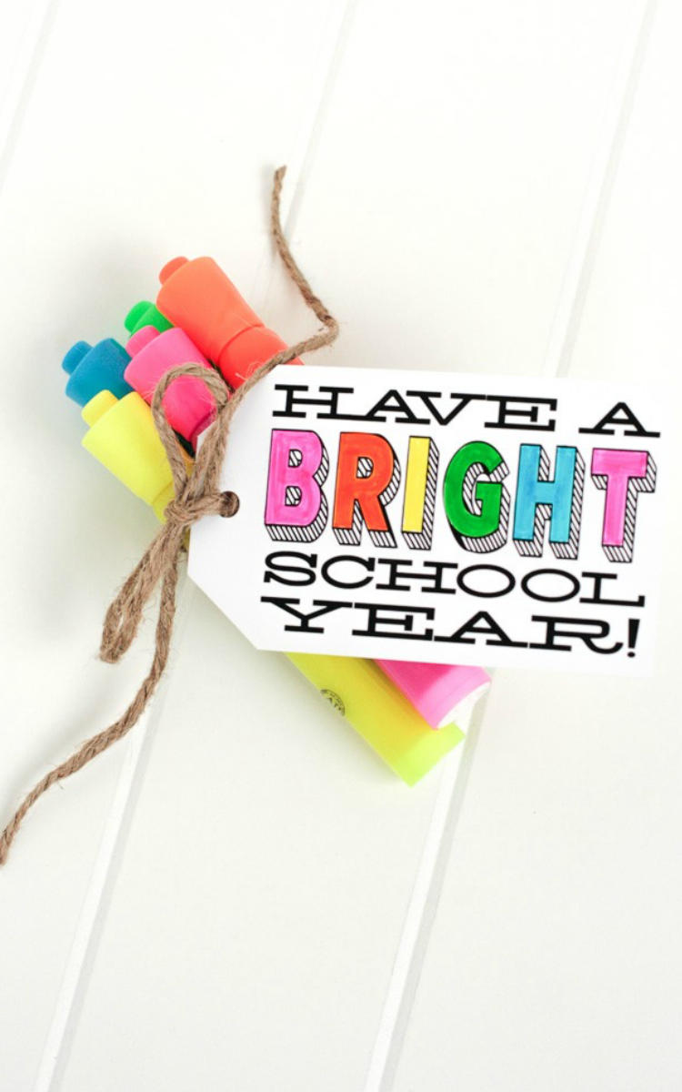 bright highlighters for teacher's gift 