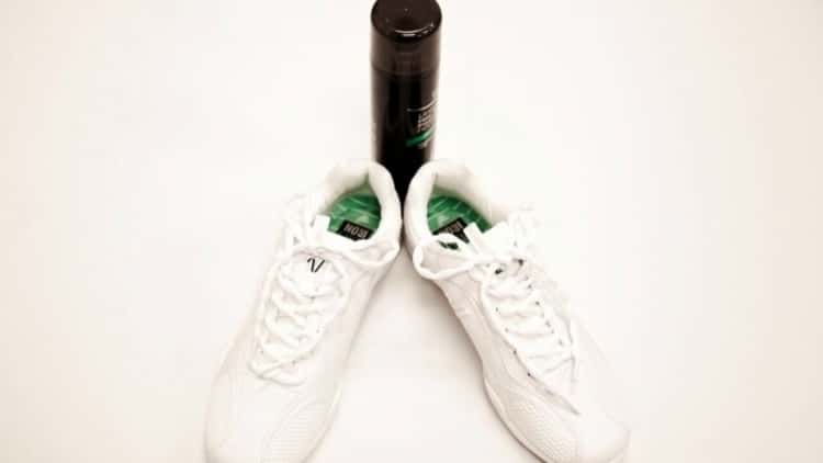 Hairspray hack to help keep shoelaces intact