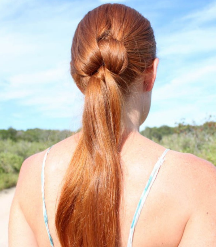OneCrazyHouse This super cute ponytail has two knots