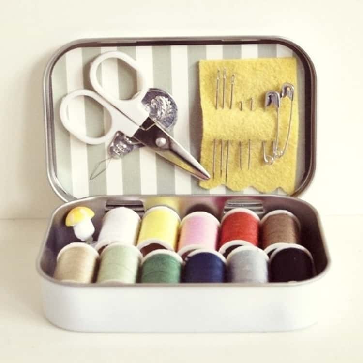 Altoids tin ideas, Mini sewing kit handmade and put into an empty altoid tin