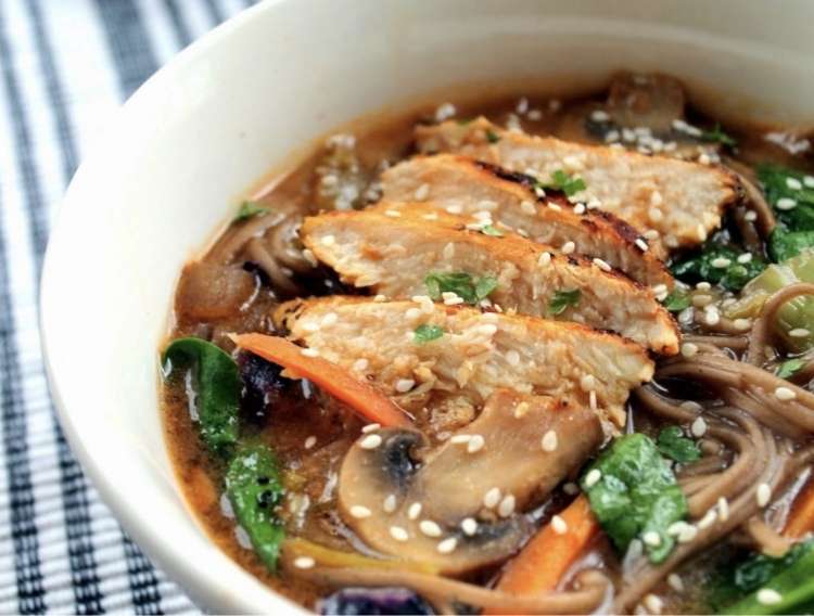 Panera Soba Noodle Broth Bowl with Chicken