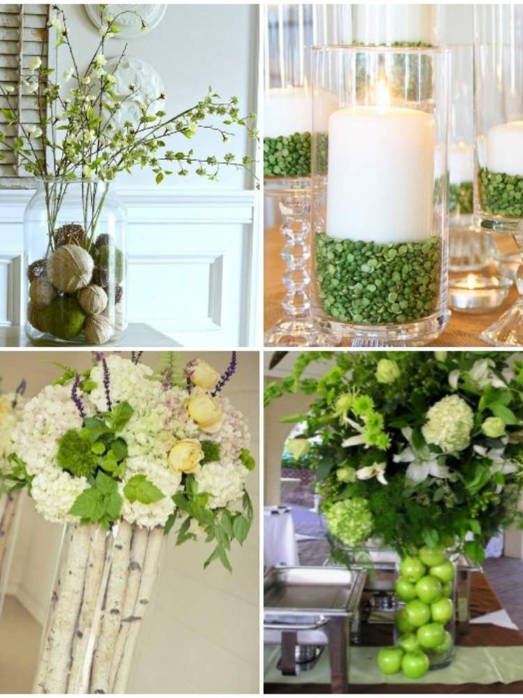 Collage of vase filler ideas