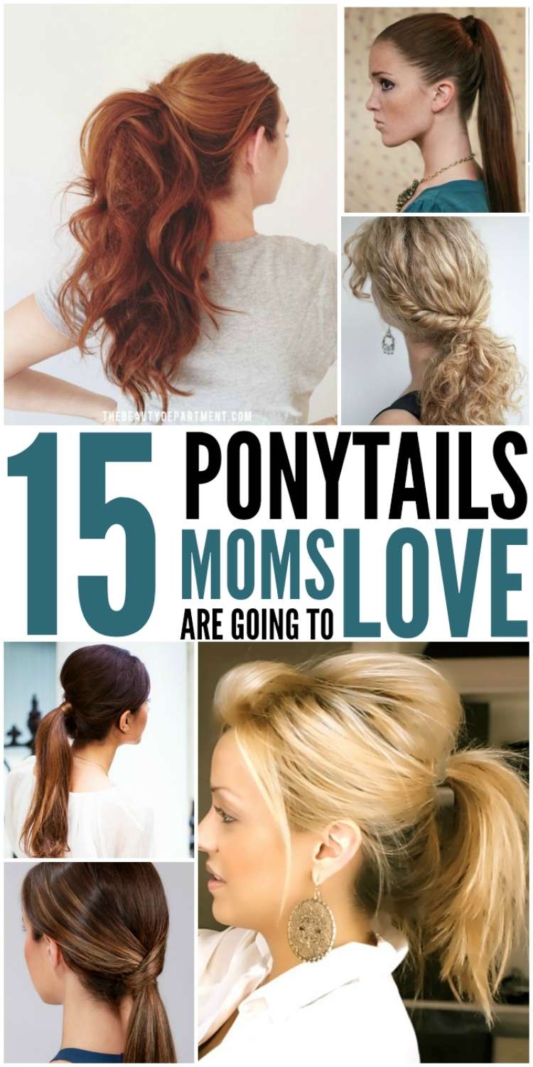 15 Ways to Dress Up The Pony Tail for Busy Moms wanting to get out the door with a polished style