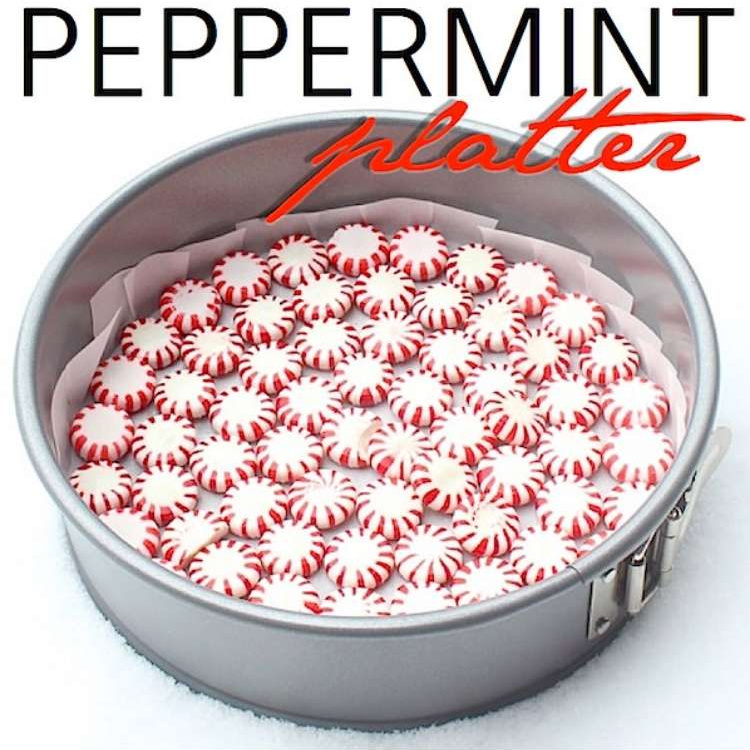 One Crazy House party food - peppermint platter idea