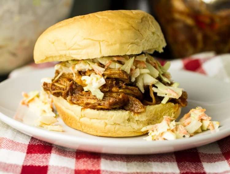 OneCrazyHouse Instant Pot Dinners dr pepper bbq sauce shredded pork sandwich