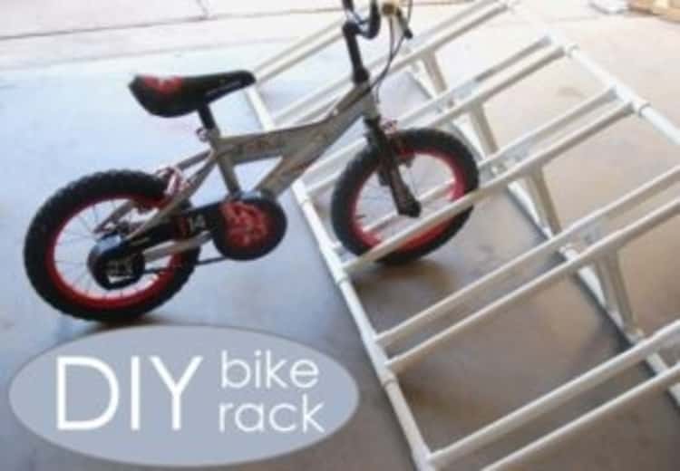 DIY PVC bike rack