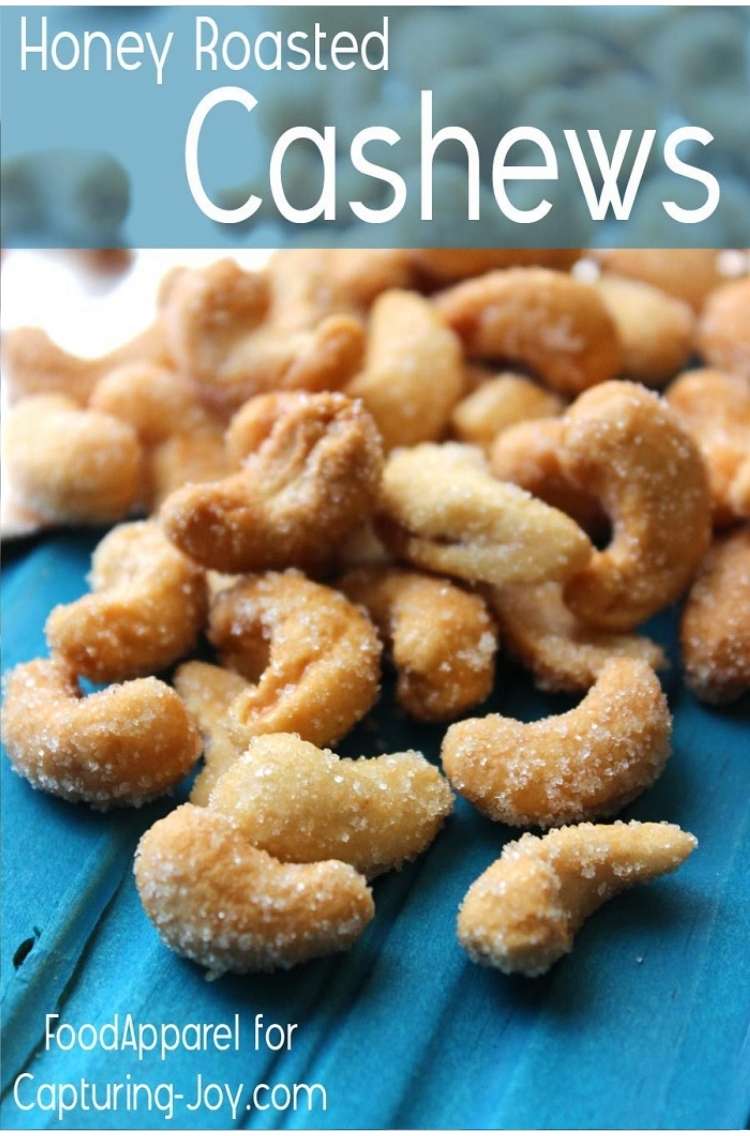 Protein packed honey roasted cashews nuts for on the go in the car while traveling