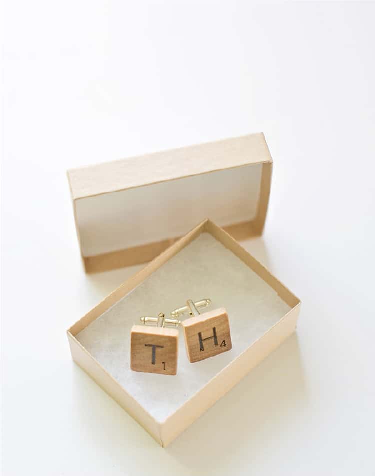 Scrabble Tiles Initial Cuff Links