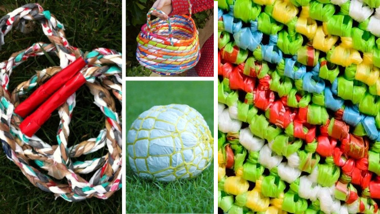 Family how-to: plastic bag weaving, Article