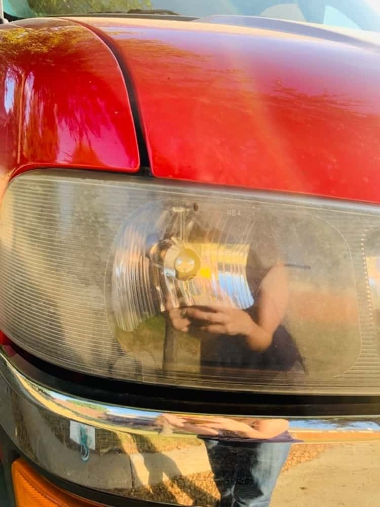 Before headlights are cleaned with toothpaste a car gadget hack