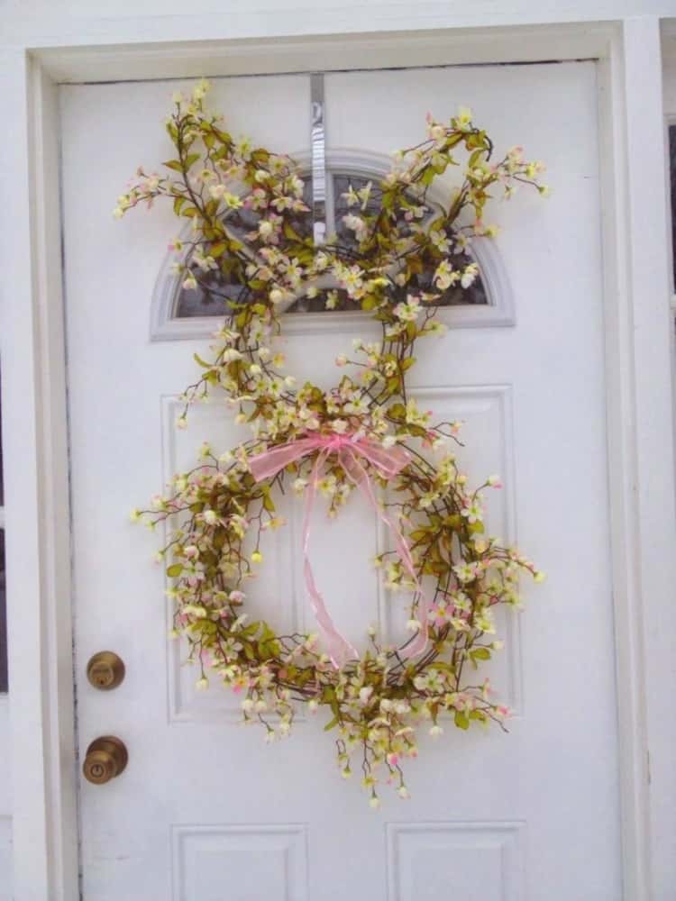 Bunny Breath For Front Door Decoration