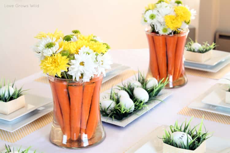 Carrot Centerpiece For Table Set Up