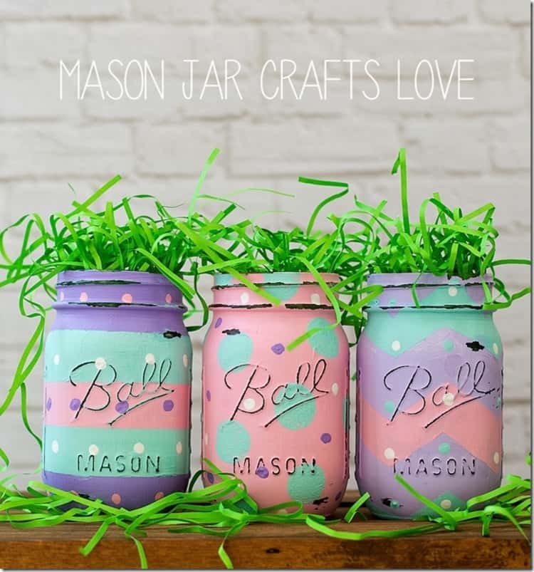 Easter Mason Jars For Decorating Your Home During Easter