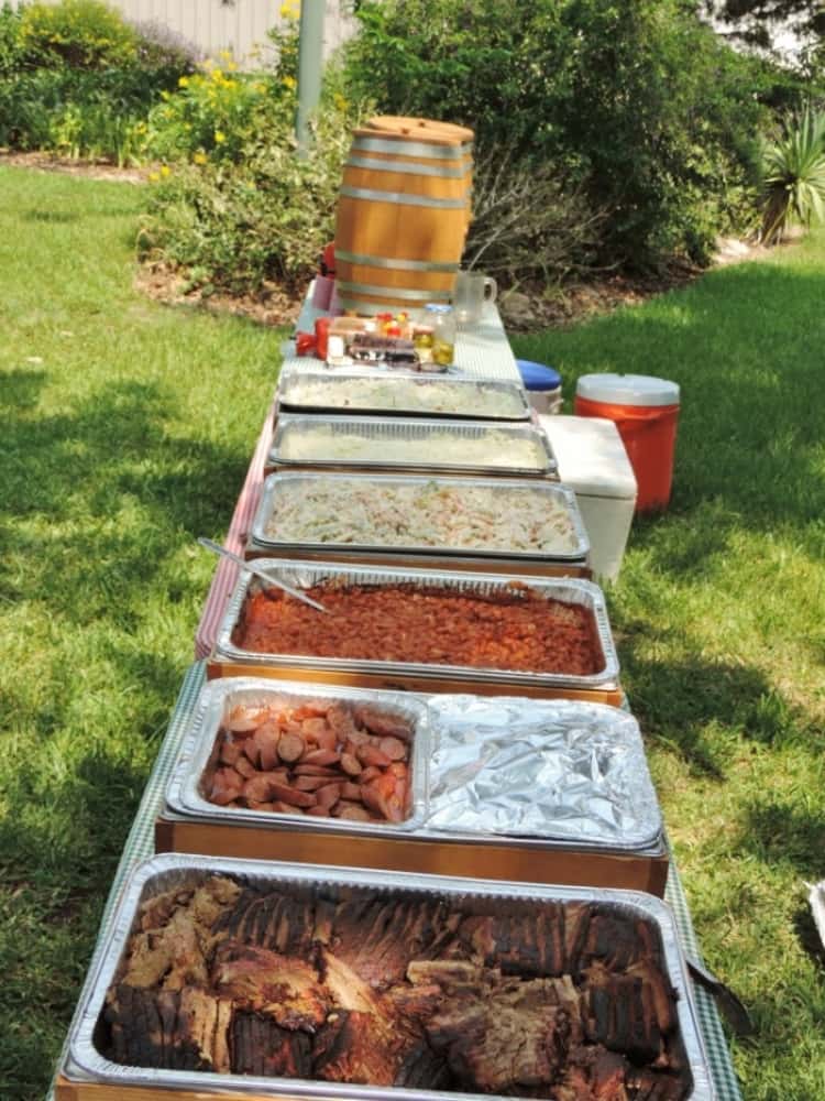 buffet style for huge labor day crowds