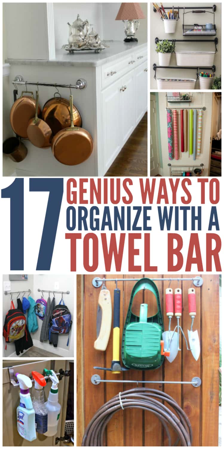 Aha! Hack: Tension Rod as Paper Towel Holder - The Organized Home