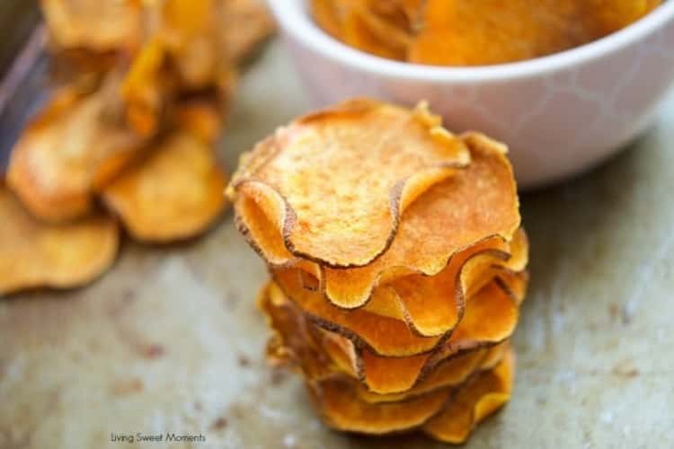 homemade sweet potato chips - great for a road trip snack!