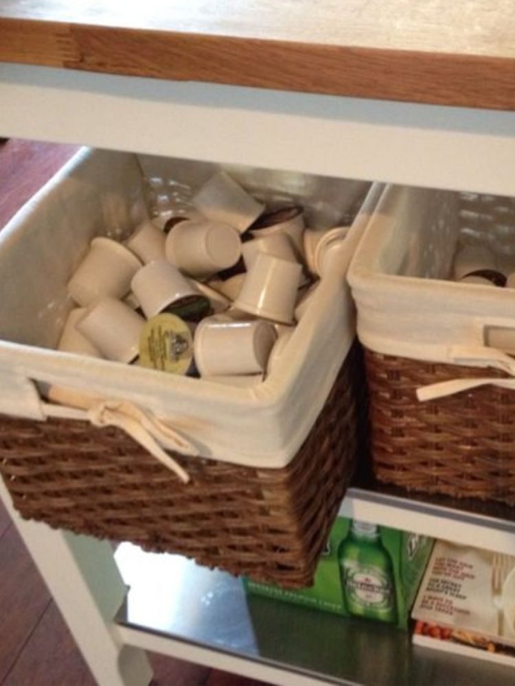 coffee pods in a wicker basket