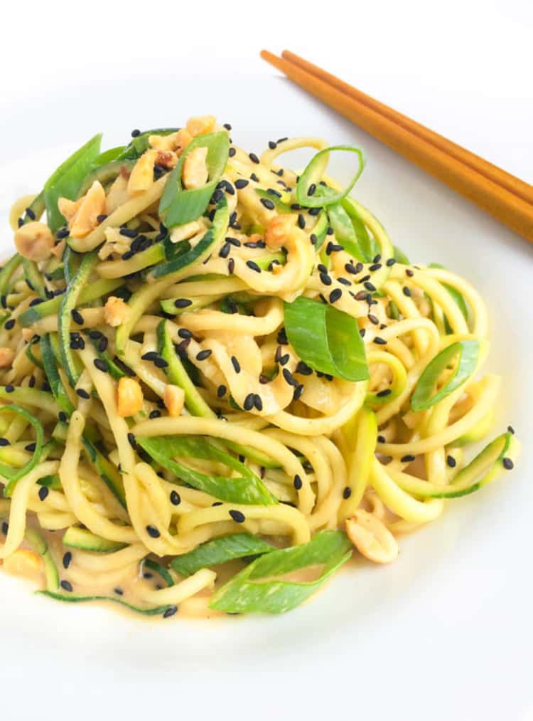 Cold Sesame Peanut Zoodles