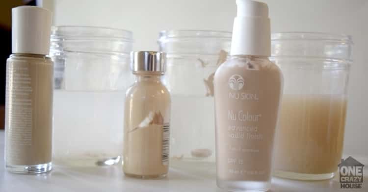 3 foundations in different bottles - How To Avoid Cakey Foundation
