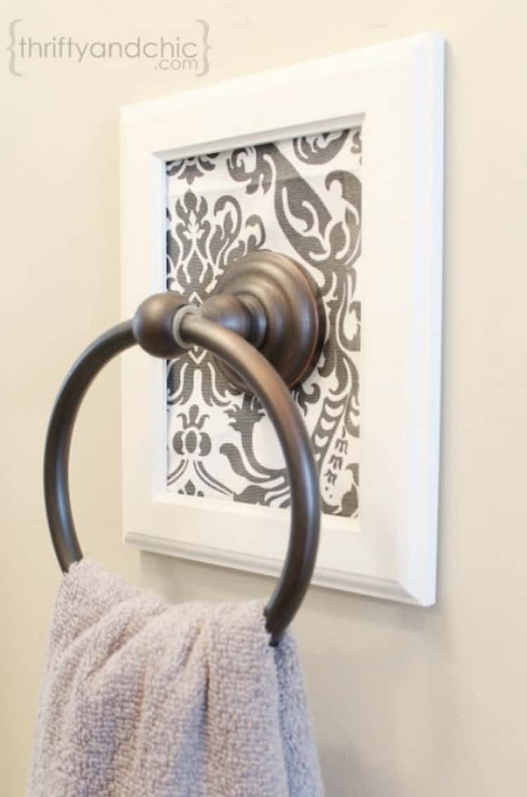 Framed towel ring