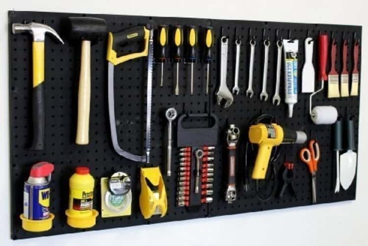 Pegboard for all small tools and then some