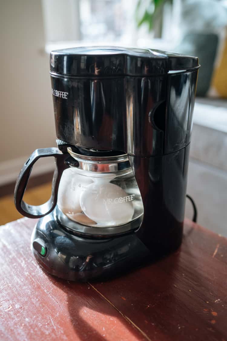 Hard boil eggs in the coffee maker