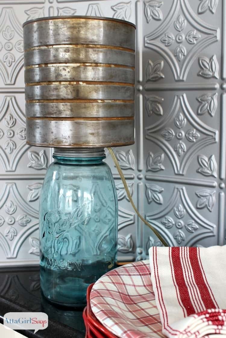 DIY Lampshade from aluminum can