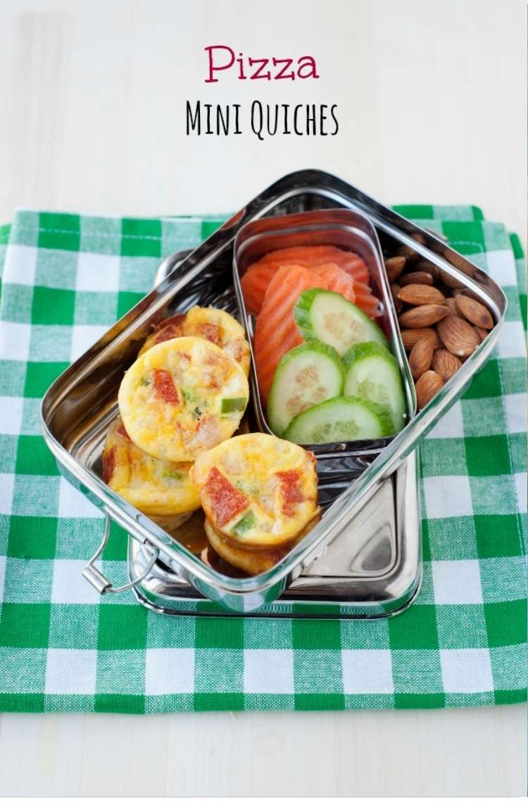 Travel friendly delicious pizza mini quiches great for on the go