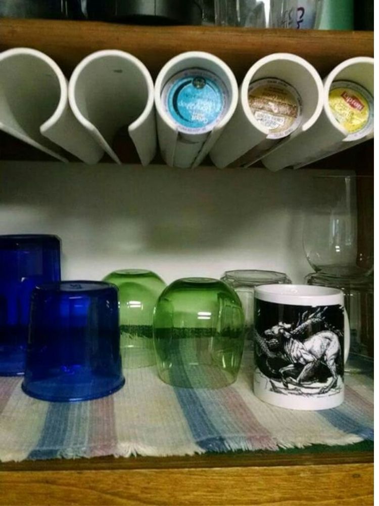 pvc pipe coffee pod storage