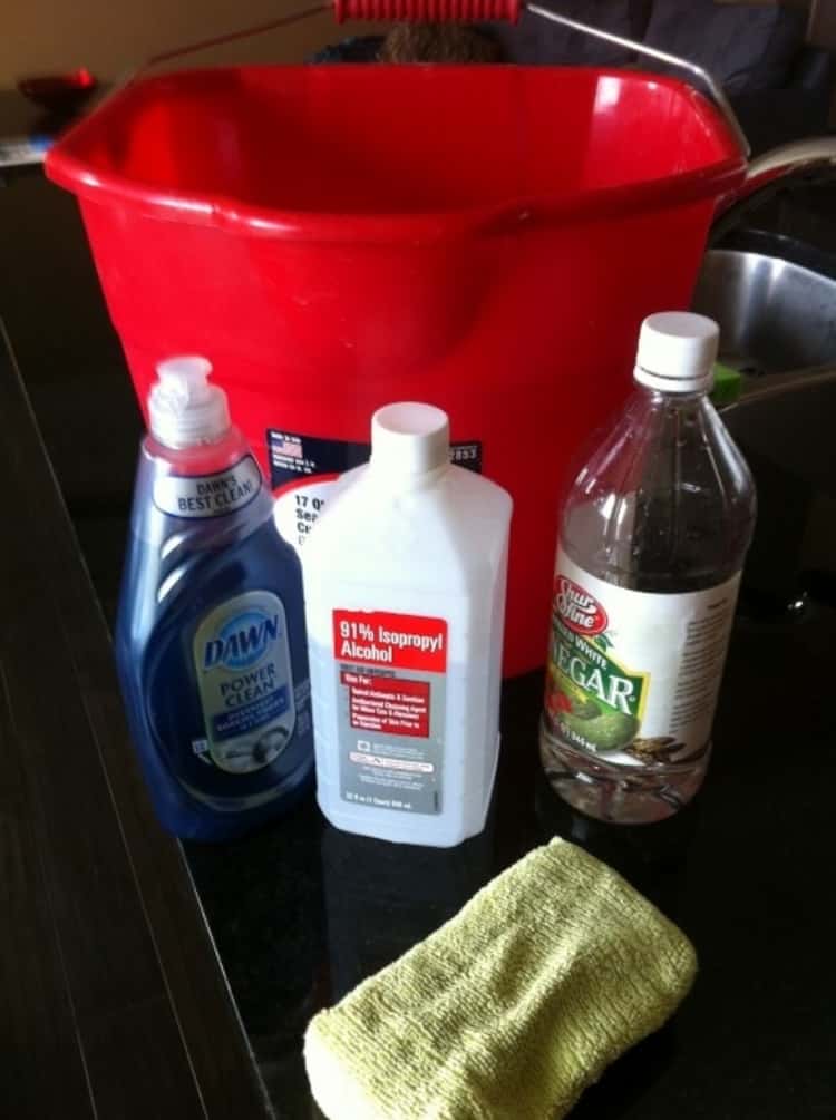 Home made Expo cleaner. Half rubbing alcohol, half water! Never