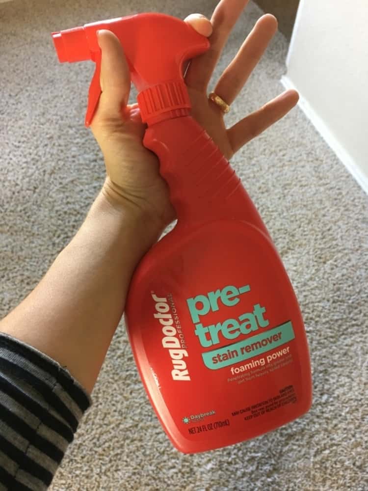 A photo showing the rug doctor foaming power stain remover 