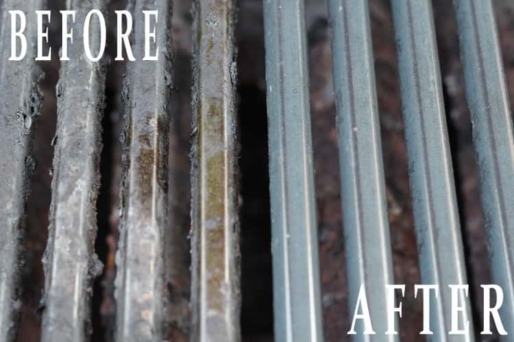 Soak our grates in ammonia to avoid a heavy scrub down