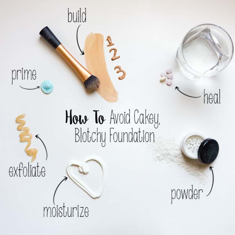 cosmetics products that show ways to avoid cakey foundation - How To Avoid Cakey Foundation