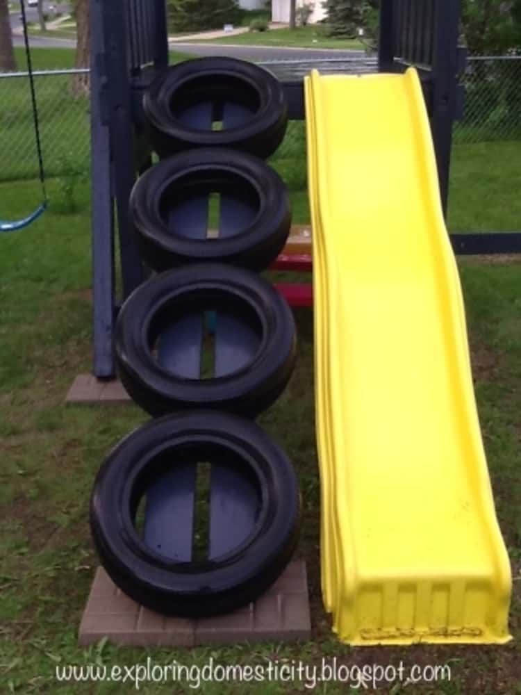 Alternative tire ladder for the swing set