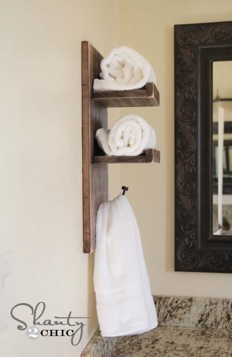 Wood And Leather Hand Towel Holder Design Ideas