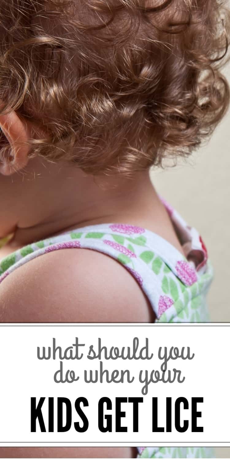 How to get rid of lice - photo showing kids hair and back partially, and captioned What Should You Do When Your Kids Get Lice? 