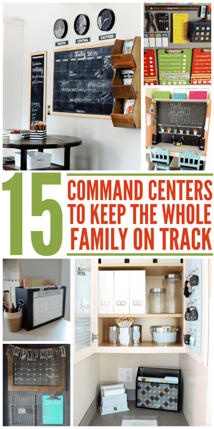 Keep the family organized and on track with these DIY command center tips, tricks and ideas.