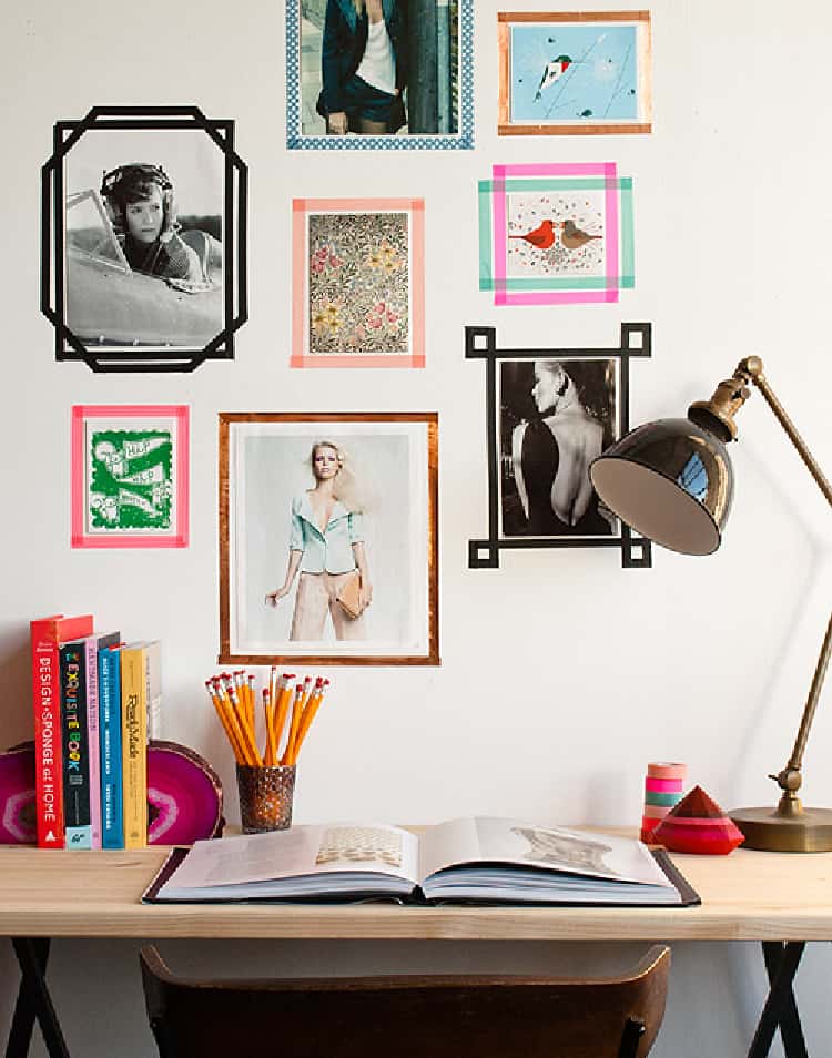DIY Gallery Wall With Washi Tape Picture Frames