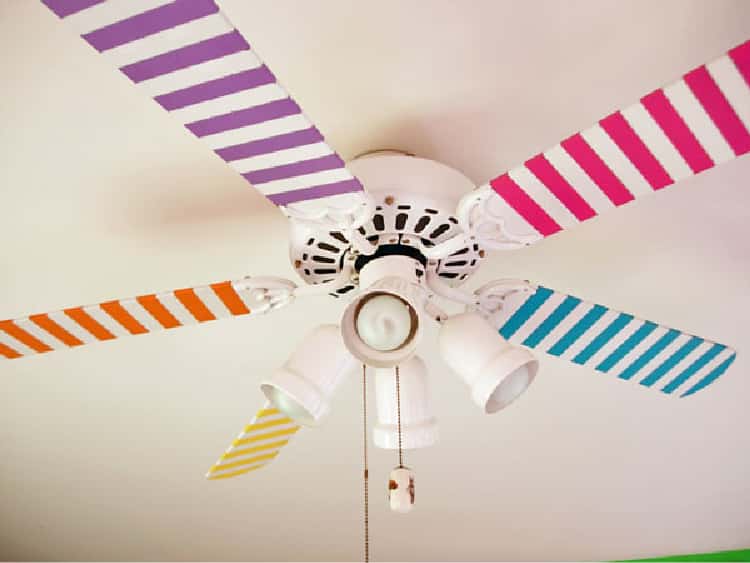 Stripes On Your Fan Without Paint Just By Using Tape