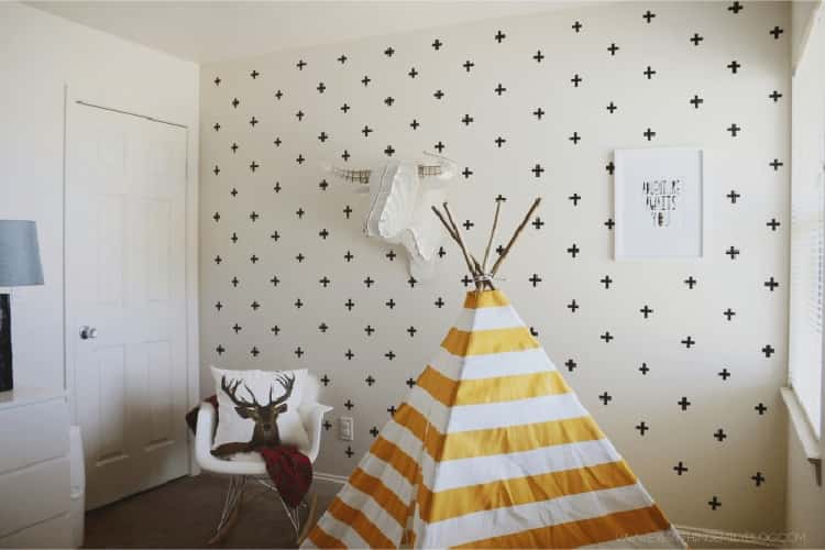 Accent Wall With Washi Tape