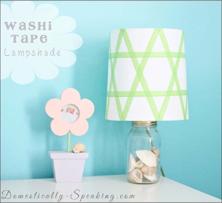Easy Lamp Shade Makeover With Washi Tape