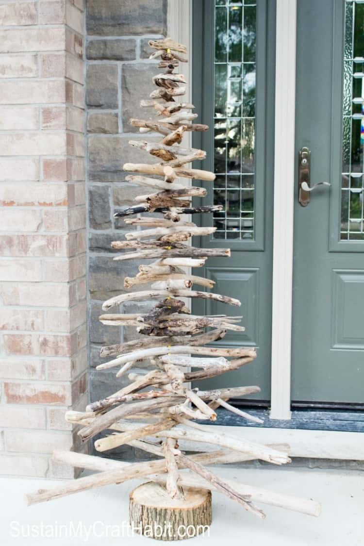 diy driftwood christmas tree