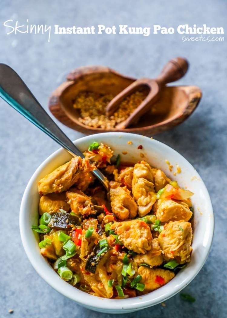 bowl of skinny kung pao chicken, Instant Pot Chicken Recipes 