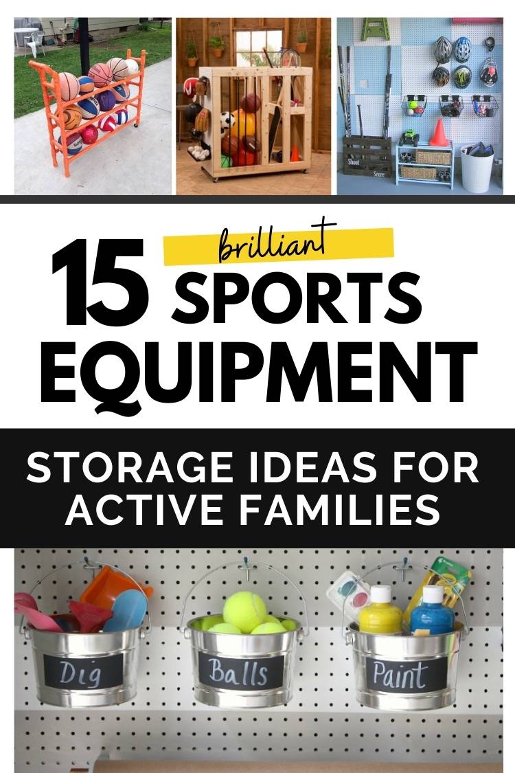 How to store sports equipment in the house