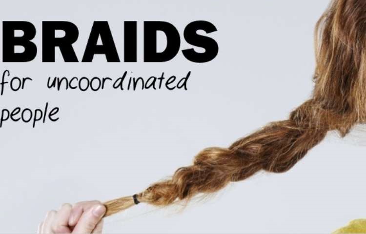 Braids for uncoordinated people- person pulling on a single braid