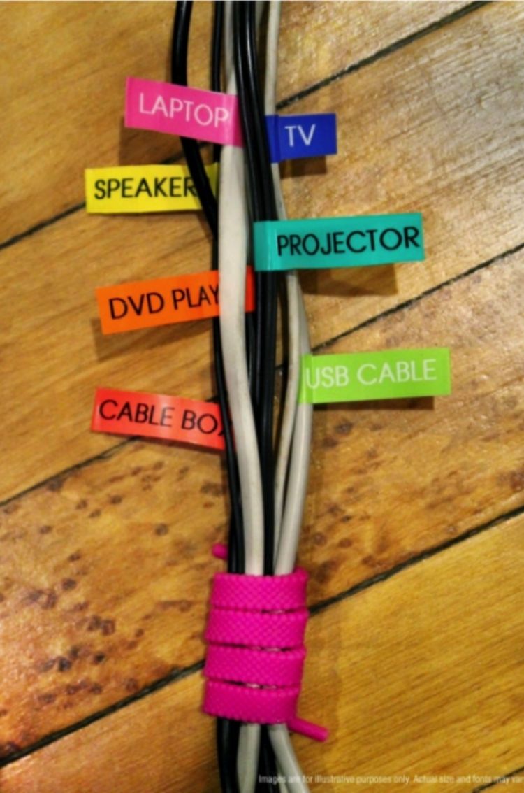 Always know which cord goes where with this easy and brightly colored cord labeling technique. 