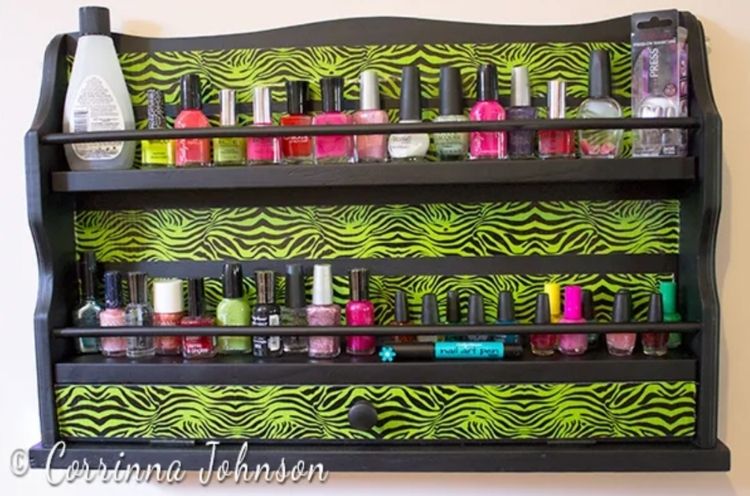 Turn the old into the new with the perfect place to house all your fingernail polish. 