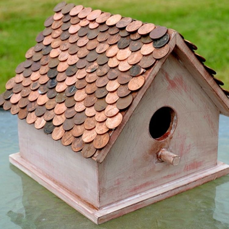 penny roof birdhouse