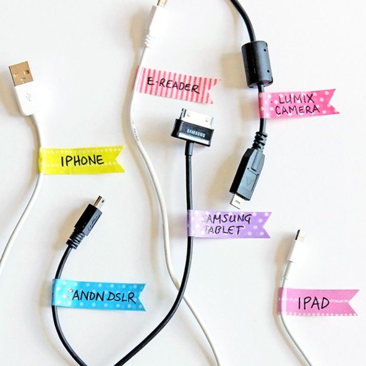 labels electronic cords