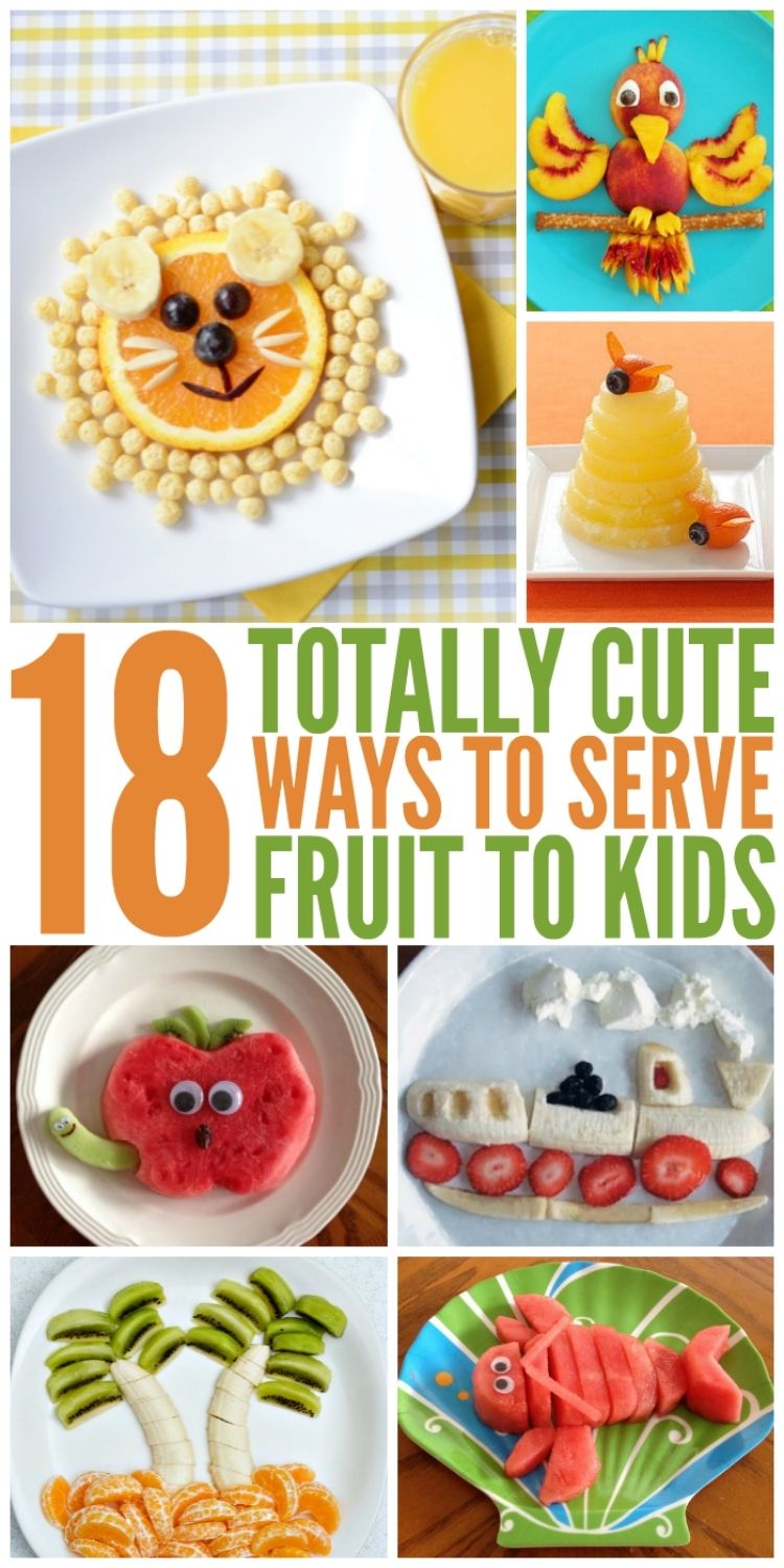 Collage of colorful Ways to Serve Fruit to Kids